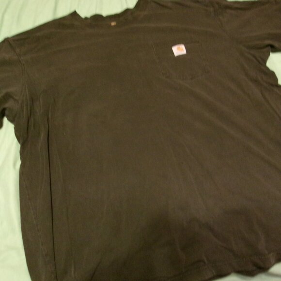 Carhartt K87 Mens XXL Black Pocket Work T-Shirt Original Fit Stained Distressed - Picture 1 of 14